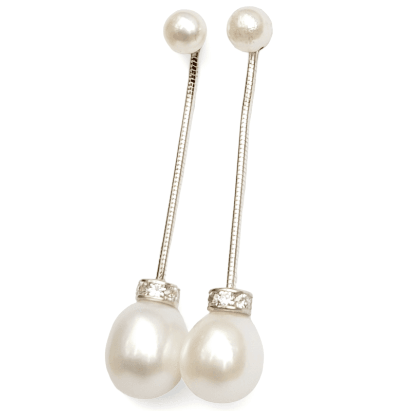 lange perle øredobber