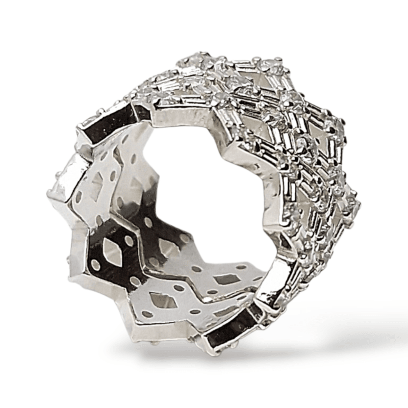 Artic weave stack ring  